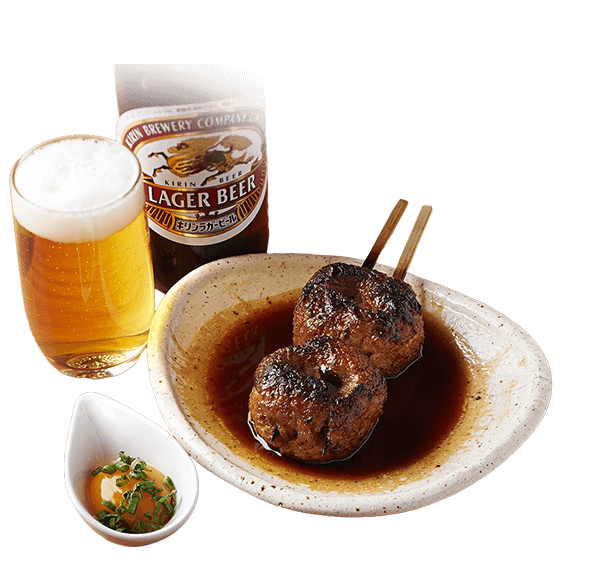 つくねとビール