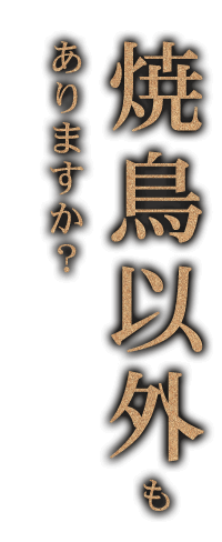 焼鳥以外もありますか ？